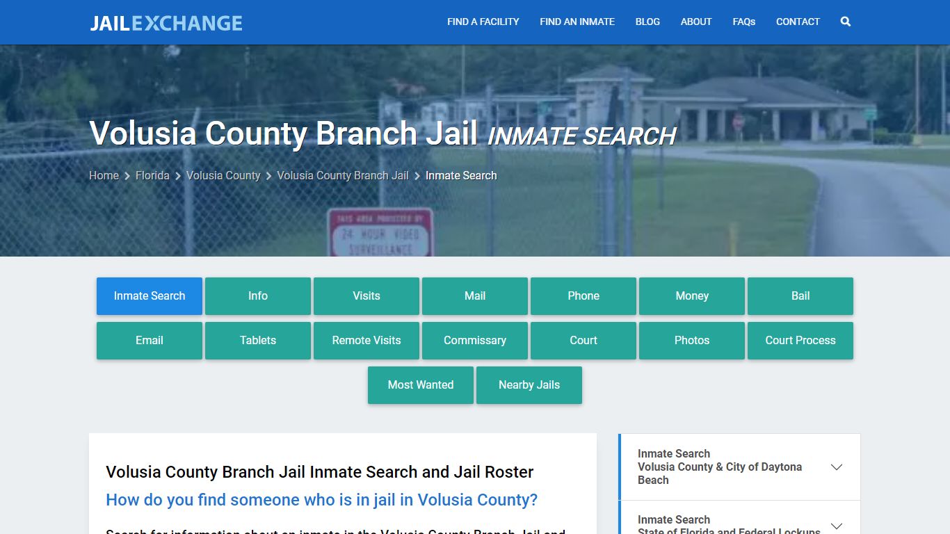 Inmate Search: Roster & Mugshots - Volusia County Branch Jail, FL